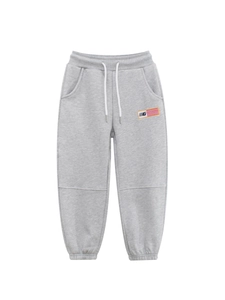 Pantalon de jogging gris pour enfants avec taille élastique et poches pour le sport