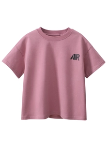 Camiseta de Manga Corta de 100% Algodón Unisex para Niños Estilo Coreano Holgado Estampado Paisaje Dibujos Animados Cuello Redondo Top Casual Niños Niñas