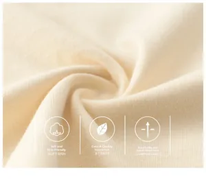 Detail of soft breathable cotton fabric with Class A safety standard for kids t-shirts