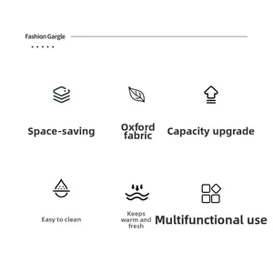 Oxford cloth thermal bag details showing insulation features and space-saving design