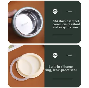 Détail de l'intérieur en acier SUS304 et joint en silicone pour une protection antifuite