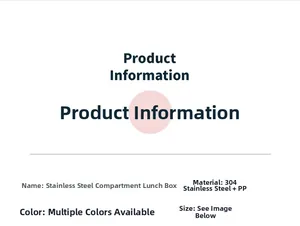 Detailed specifications of 304 stainless steel partitioned lunch box for children