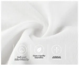 Macro detail of breathable white cotton fabric texture with soft texture for kids clothing