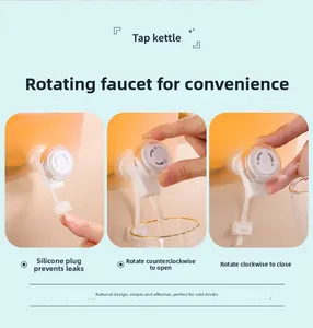 Detailed guide showing the amber kettle tap with silicone plug and rotary on-off switch