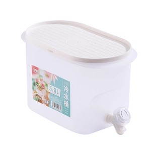 5L large capacity rectangular cold water dispenser with faucet for fridge juice storage