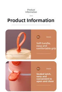 Detail of portable soft handle and secure side buckle on multi-layer lunch box