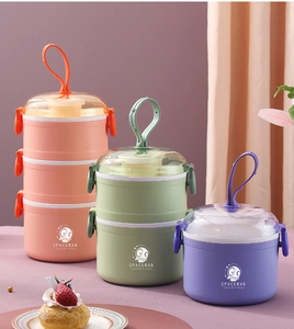 Detailed comparison of multi-layer stackable lunch boxes in single, double, and triple tiers