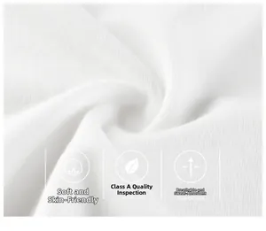 Détail du tissu en coton blanc doux avec texture respirante et standard de qualité classe A