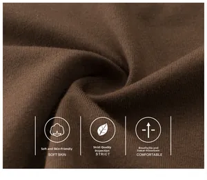 Close-up of soft dark brown breathable cotton knit fabric with premium texture detail