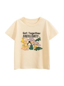 Girls Cartoon Animal Print T-Shirt 100% Cotton Short Sleeve Breathable Crew Neck Casual Summer Tee For Kids Toddlers