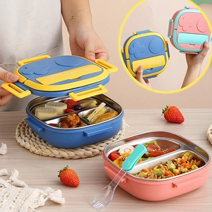 Boîte à déjeuner pour enfants en acier inoxydable avec couvercle style manette de jeu