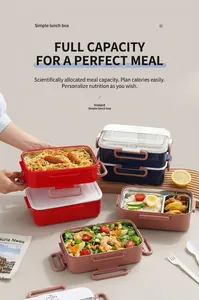 Detail of multi-layer stainless steel lunch box with foldable handle and sealing lid