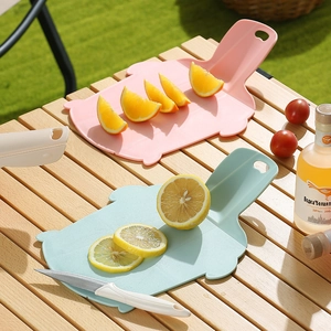 Foldable Cutting Board Plastic Portable Kitchen Outdoor Picnic Cartoon Pig Shape Chopping Board With Hanging Hole