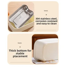 Detailed macro of 304 stainless steel interior and durable outer shell of the lunch box