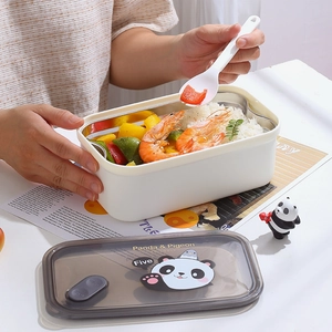 304 stainless steel panda lunch box with seal lid and warm water insulation feature