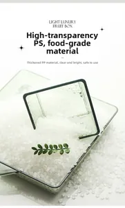 Light luxury green transparent fruit box made of high-quality food-grade PS material