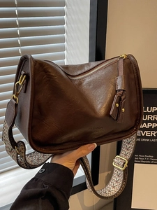 Borsa a Tracolla Vintage in Pelle PU Borsa a Cuscino Retro Con Tracolla Larga Intrecciata Cerniera Oro Borsa Donna Pendolare