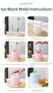 Step-by-step guide for using silicone ice cube mold to create round ice balls easily