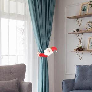 Embrasse de rideau créative Père Noël en peluche pour décoration de fenêtre de Noël