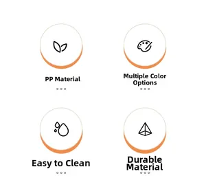 Durable PP material bento box with easy cleaning and multiple color options