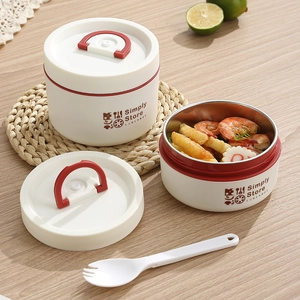 Ensemble de boîtes à lunch isolées en acier inoxydable avec poignée et couverts