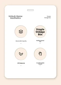 Detalle de gran capacidad y material PP del organizador de cosméticos minimalista