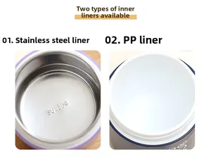 Dual interior options featuring SUS304 stainless steel and food-grade white PP plastic liner