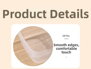 Detailed close-up showing the smooth edges and premium texture of transparent food containers