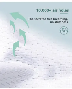 Detail of white sports fabric with 10000+ breathable micro-holes and mesh structure
