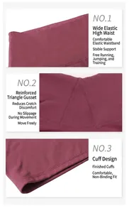 Detail view of reinforced crotch gusset and wide high waistband on yoga shorts