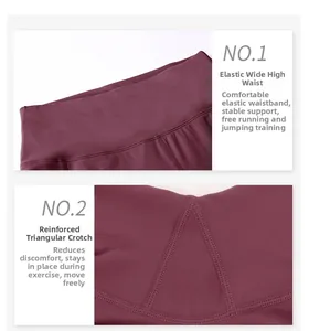 Detalle de la cintura elástica alta y entrepierna reforzada de leggings de yoga