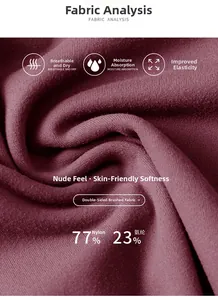 Detalle de tela cepillada de doble cara suave con 77% de nailon y 23% de elastano