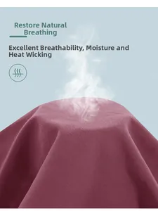 Macro de tela de yoga púrpura transpirable que muestra alta permeabilidad al vapor