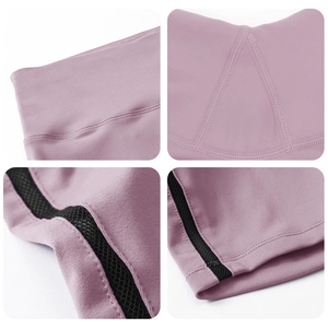 Détails du short de yoga taille haute avec mesh respirant noir et coutures plates renforcées