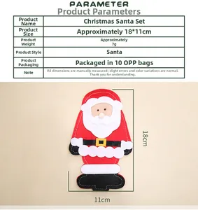 Dettaglio del portaposate Babbo Natale con dimensioni specifiche di circa 18x11cm
