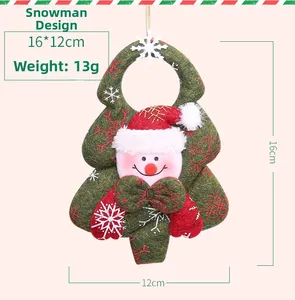 Detail of 3D snowman Christmas tree ornament with dimensions 16x12cm and weight 13g