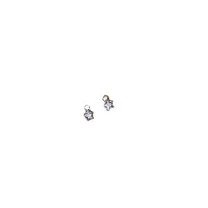 Boucles d'oreilles étoiles minimalistes en argent S925 avec zircons blancs brillants