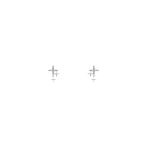 S925 silver star stud earrings with sparkling crystals and elegant tassel pendants