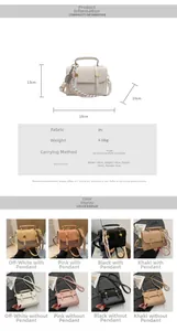 Specifiche dettagliate sulle dimensioni e colori per la mini borsa a tracolla in PU