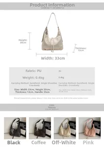 Detailed size chart of large vintage tote bag showing 33cm width and 30cm height