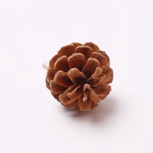 Natural pine cone Christmas decoration with hanging loop for tree or table decor