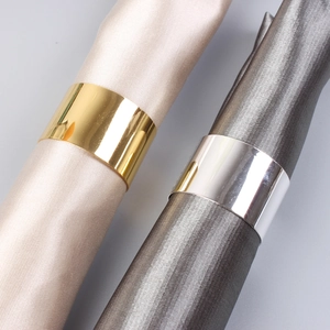 Metal Napkin Rings Mirror Polished Round Napkin Buckle For Elegant Dining Table Wedding Banquet Banquet Party Decor
