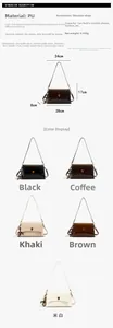 Guide des tailles détaillé et spécifications du sac à bandoulière en cuir ciré