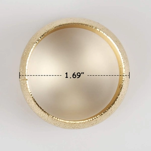 Rond de serviette doré mat en forme de tambour étoilé avec diamètre de 1,69 pouce