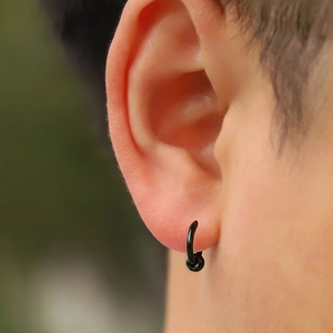 Orecchini A Cerchio In Acciaio Inossidabile Con Pendente A Sfera Tonda Stile Punk Minimalista Gioielli Da Piercing