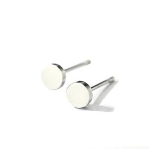 Minimalist matte black dumbbell stud earrings for men in durable stainless steel finish