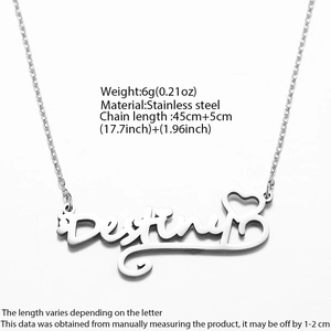 Collier Destiny en acier inoxydable avec pendentif cœur, chaîne de 45cm ton argenté