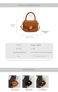 Detailed suede crossbody bag dimensions 20x15x7cm showing metal buckle and colors