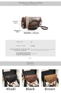 Detailed view of semi-circle saddle bag texture with colorful ethnic style wide strap