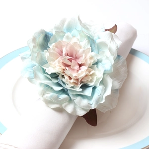 Peony Flower Pumpkin Maple Leaf Napkin Ring For Wedding Thanksgiving Halloween Table Decor Cloth Napkin Holder Accessory